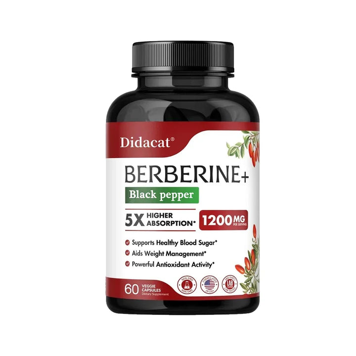 1200 MG Premium Berberine Supplement Capsules Supports Immune System, CardiovascularHeart &amp; Gastrointestinal Wellness
