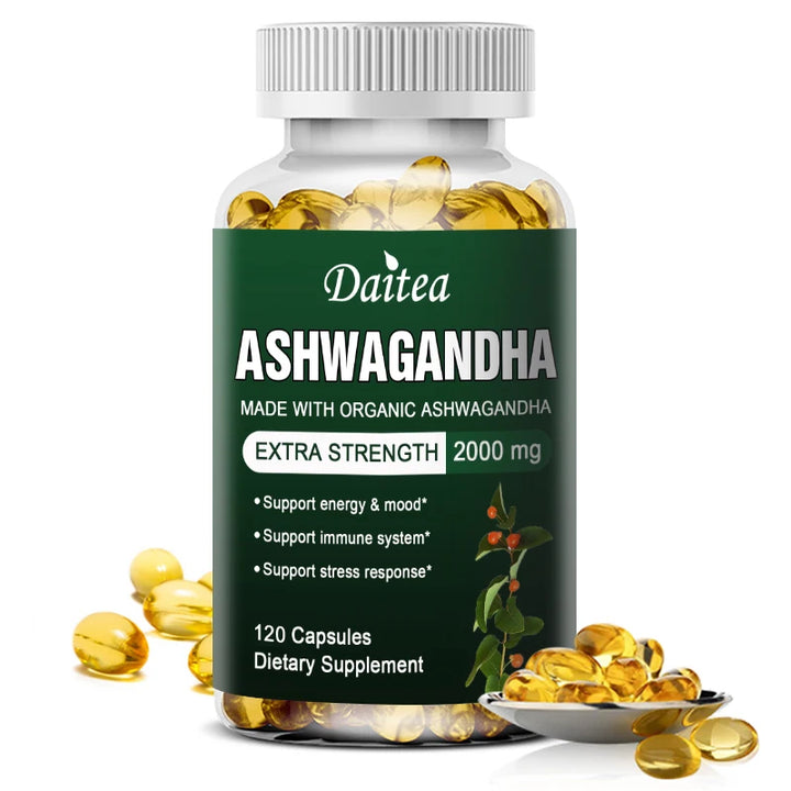 Organic Ashwagandha Extract 2000mg – Mood, Sleep &amp; Energy Support