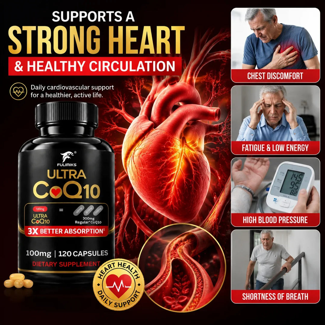 CoQ10 100mg Supplement – Heart &amp; Cellular Energy Support