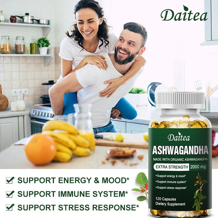Organic Ashwagandha Extract 2000mg – Mood, Sleep &amp; Energy Support