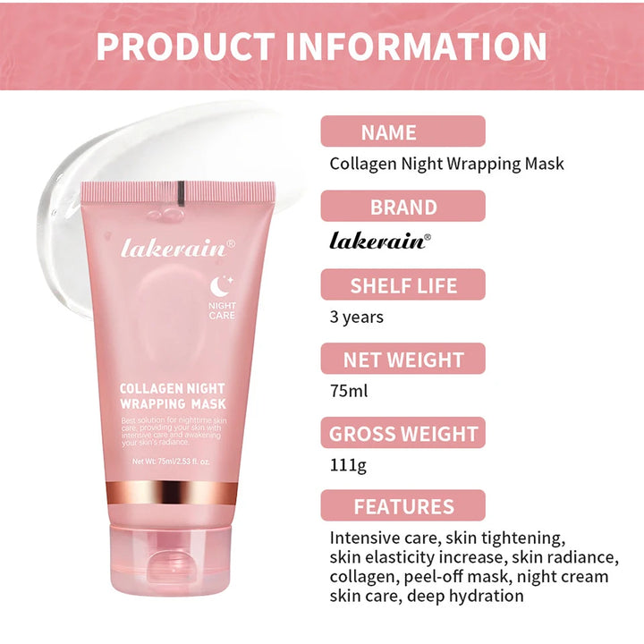 Collagen Wrapping Face Mask &amp; Brush Set – Hydrating &amp; Brightening