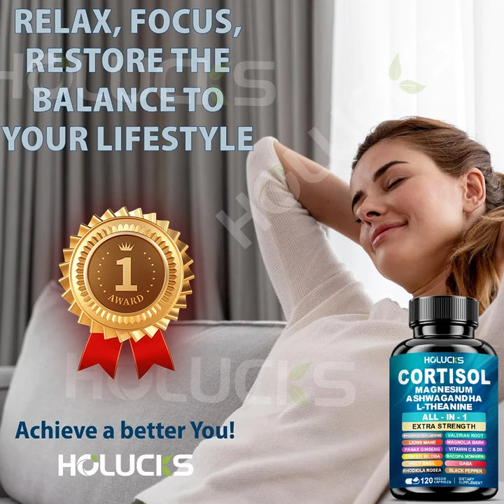 Corti-Soothe Cortisol Support – Magnesium, Ashwagandha &amp; L-Theanine