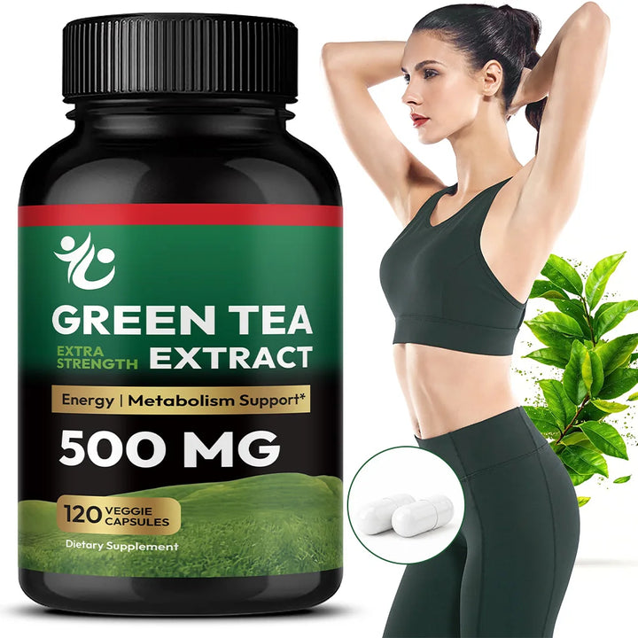 Green Tea Extract EGCG 500mg – Antioxidant &amp; Metabolism Support