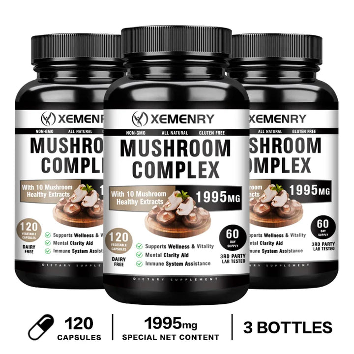 Mushroom Supplement Blend – Energy, Focus &amp; Brain Support