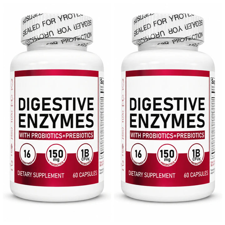 Digestive Enzymes with Probiotics &amp; Prebiotics – 60 Capsules