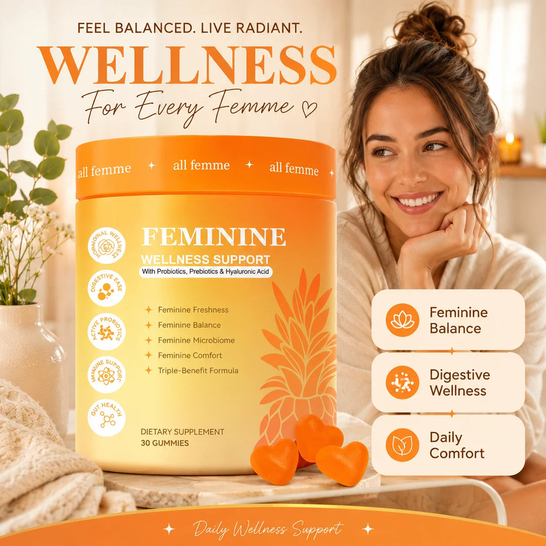 Women’s Feminine Wellness Gummies – B6, Zinc &amp; Inulin
