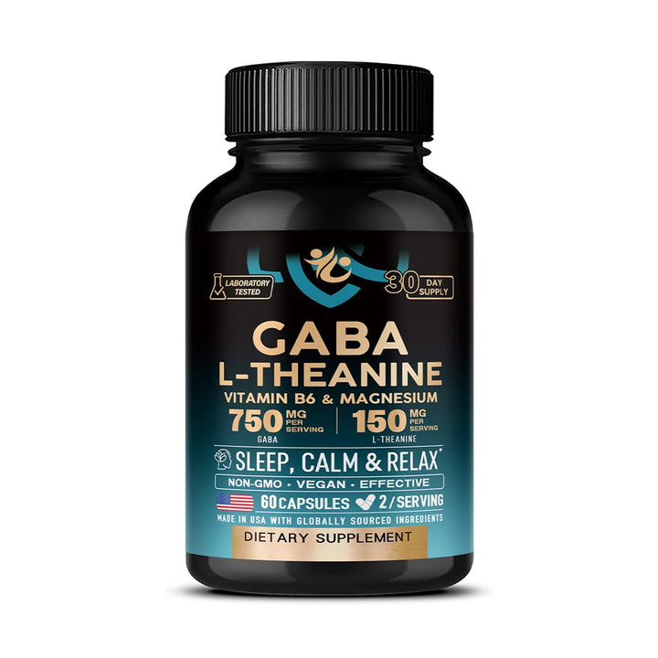 Stress Relief Capsules – GABA &amp; L-Theanine, 120 Capsules