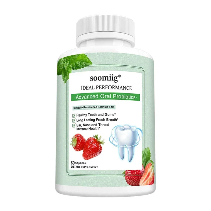 Advanced Oral Probiotic Capsules, Daily Oral Microbiome Balance Supplement for Teeth &amp; Gum Wellness, Fresh Breath Support