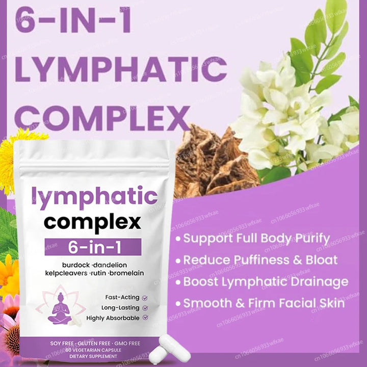 Lymph System Cleanse Detox Support  Lymphatic Drainage Supplement Accelerate Metabolism Reduce Swelling,Promote Fluid Balance