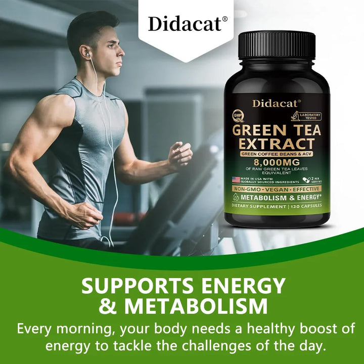 Green Tea Extract Capsules – Metabolism, Energy &amp; Focus