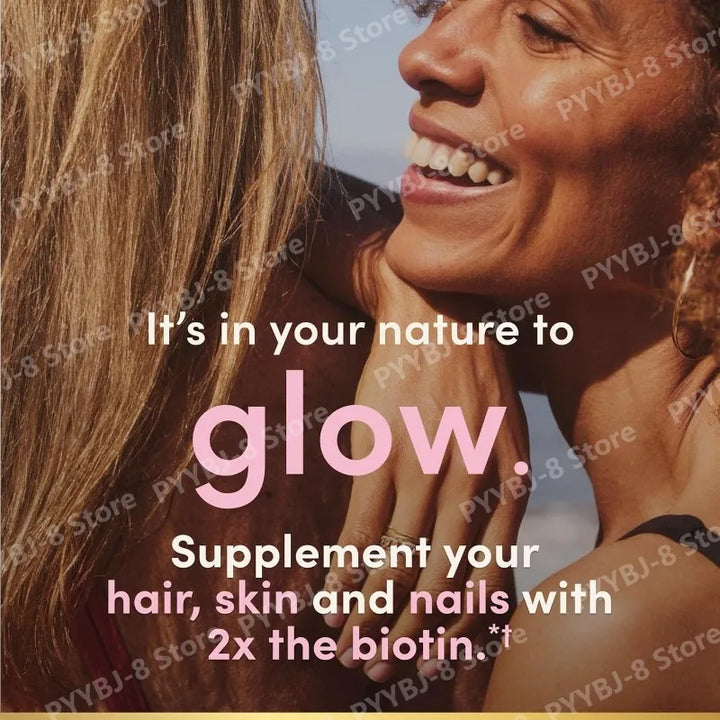 Biotin Gummie Strawberry Flavor with 6000Mcg Biotin &amp; Vitamin Support Healthy Hair Skin and Nails 80pcs Nutritional Supplement