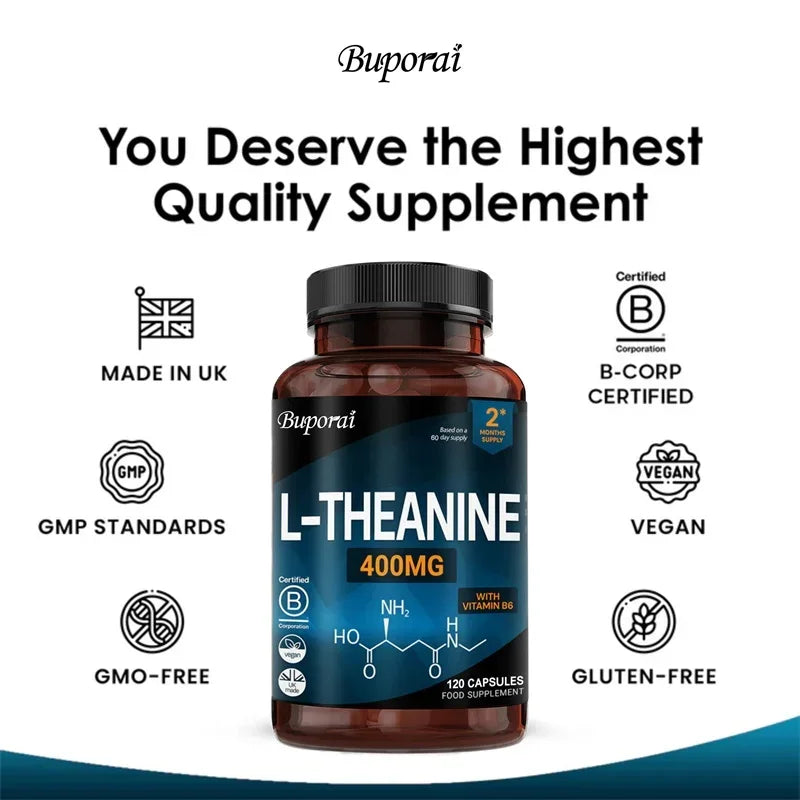 L-Theanine 400mg – Relaxation &amp; Sleep Support