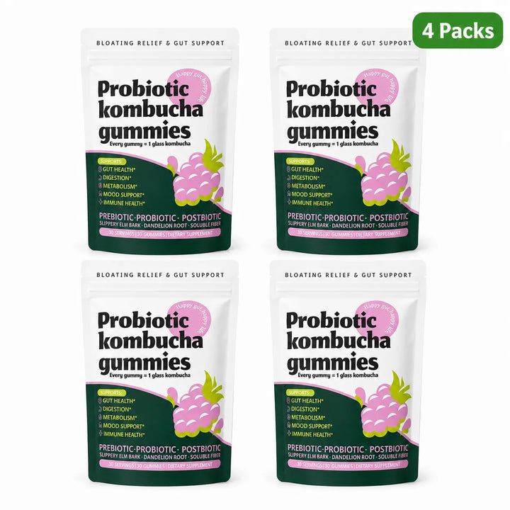 Probiotic Kombucha Gummies – Berry, Prebiotic &amp; Postbiotic
