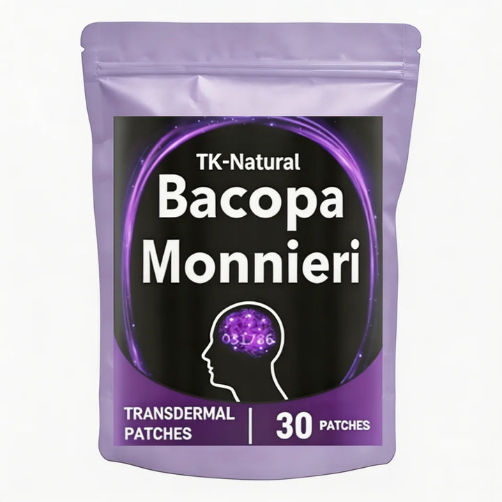 Bacopa Monnieri Patches – Memory &amp; Mental Focus Support, 30 Count