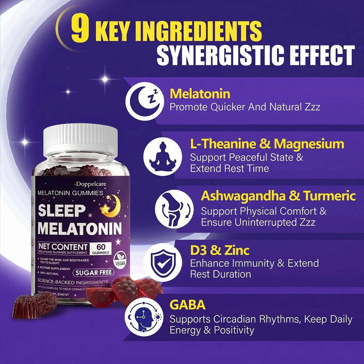 Melatonin 10mg Gummies – Magnesium &amp; Ashwagandha