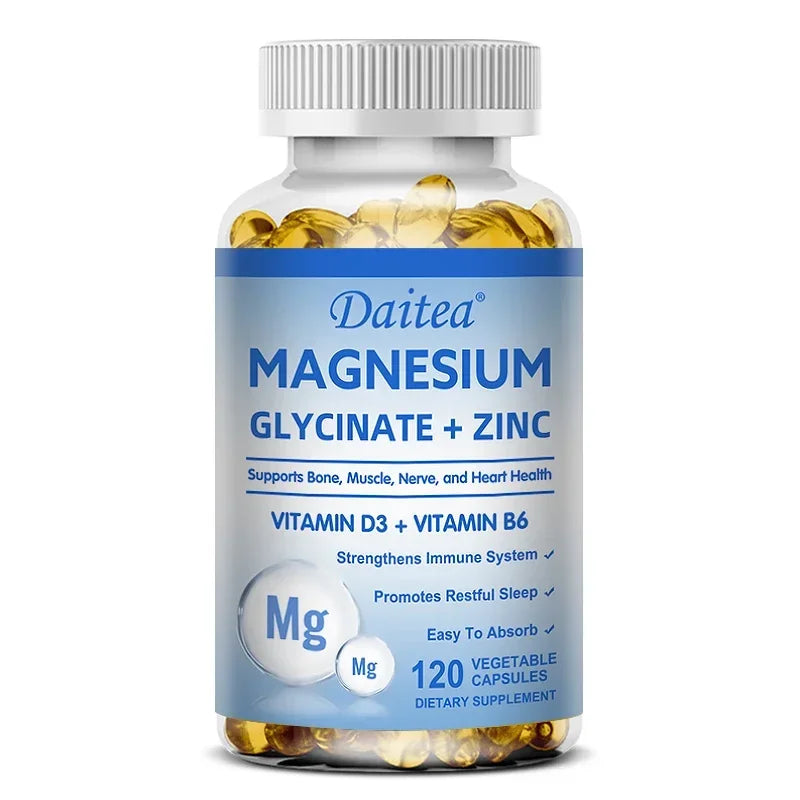 Magnesium Zinc &amp; Vitamin D3 - Triple Supplement for Men and Women - for Sleep, Bones, Heart, Immune Support