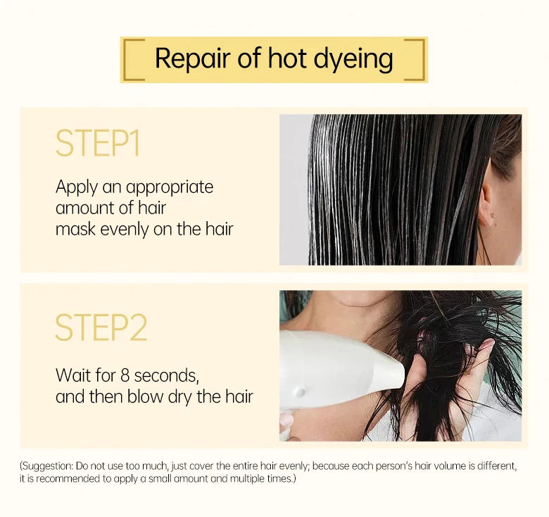 PURC 8 Seconds Repair Damaged Hair Mask Smoothing Soften Deep Conditioner Keratin Hair Treatment Strengthens Hair Care Product