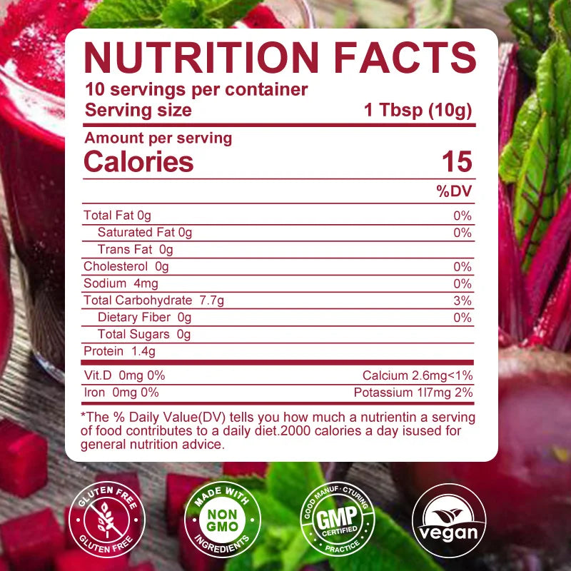 Organic Beetroot Powder – Heart &amp; Circulation Support