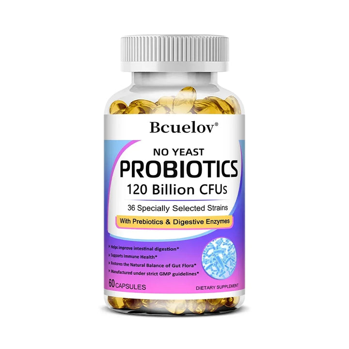 Probiotics 120 Billion CFU – Prebiotics &amp; Digestive Enzymes