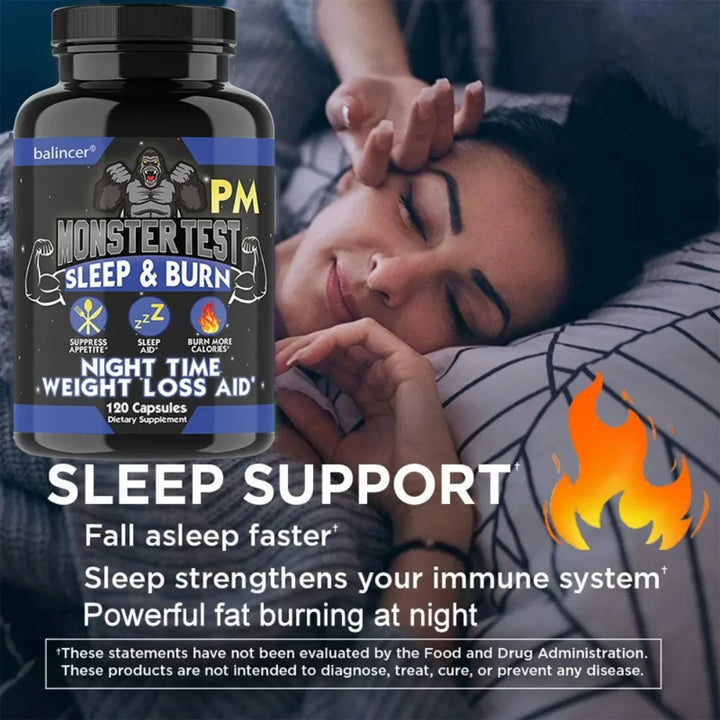 Night Time Fat Burning Capsule - Supports Immune System Health, Appetite Suppression, Healthy Weight Management