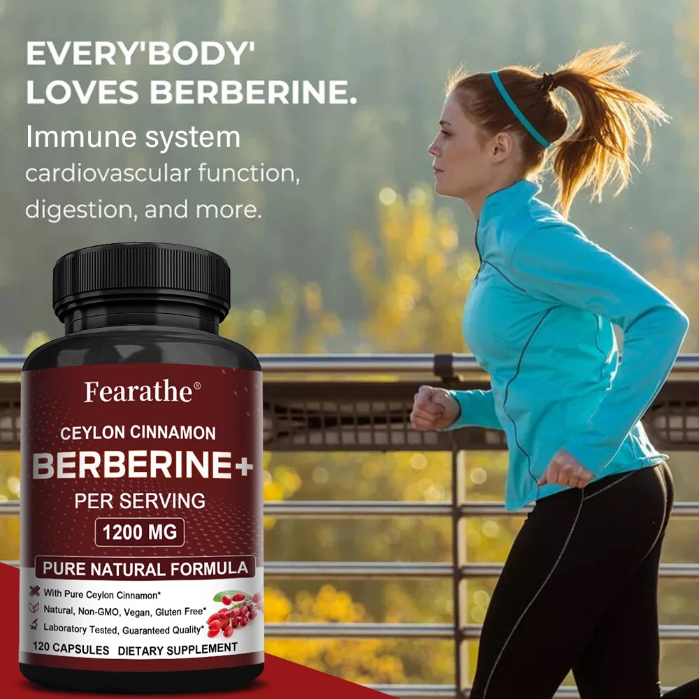 Berberine HCI &amp; Ceylon Cinnamon Capsules, Support Cardiovascular, Gastrointestinal, Liver, Immune Health &amp; Metabolic Balance