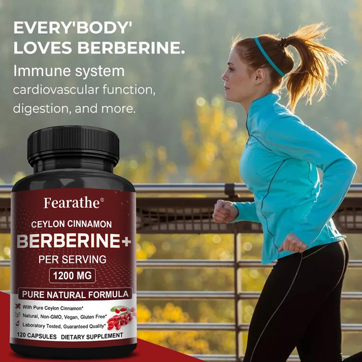 Berberine HCI &amp; Ceylon Cinnamon Capsules, Support Cardiovascular, Gastrointestinal, Liver, Immune Health &amp; Metabolic Balance