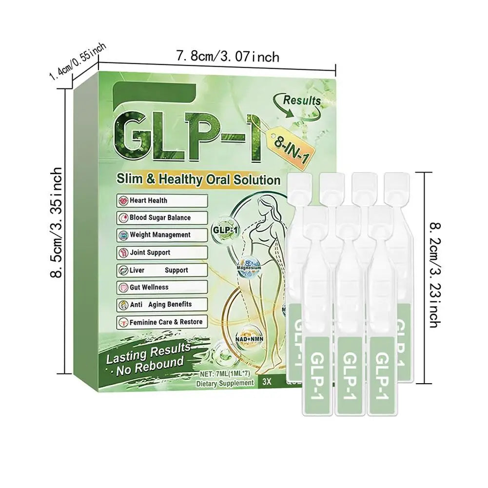 8in1 GLP-1 Body Care Drops Support Intestinal Health Balance Metabolism Blood Sugar And Promote Digestion And Body Shaping