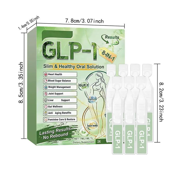8in1 GLP-1 Body Care Drops Support Intestinal Health Balance Metabolism Blood Sugar And Promote Digestion And Body Shaping