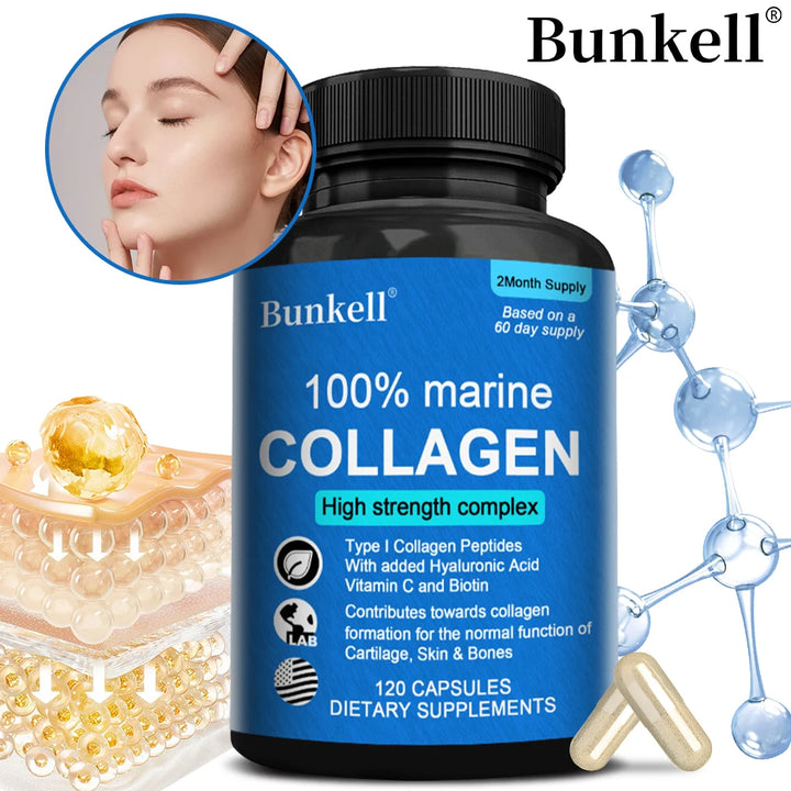 100% Marine Collagen Type 1 – Hyaluronic Acid &amp; Vitamin C