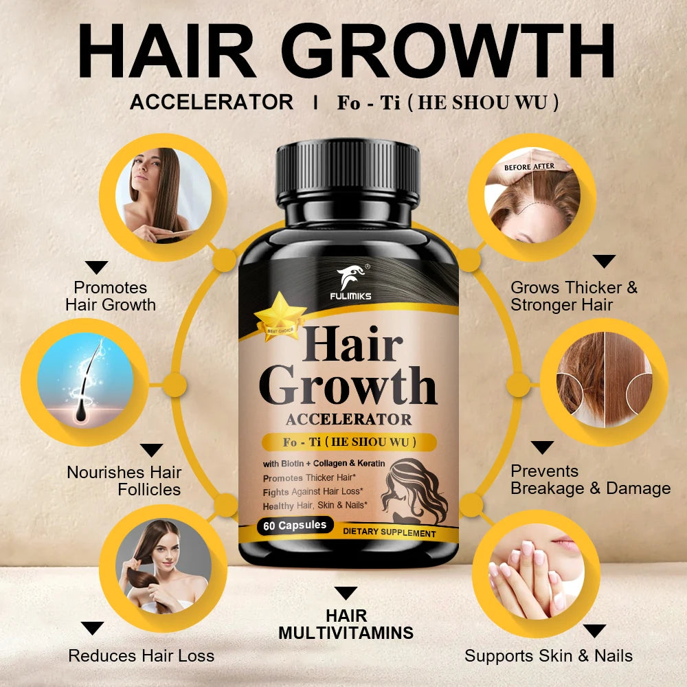 Hair Growth Vitamins Capsules – Hair, Skin &amp; Nails Support