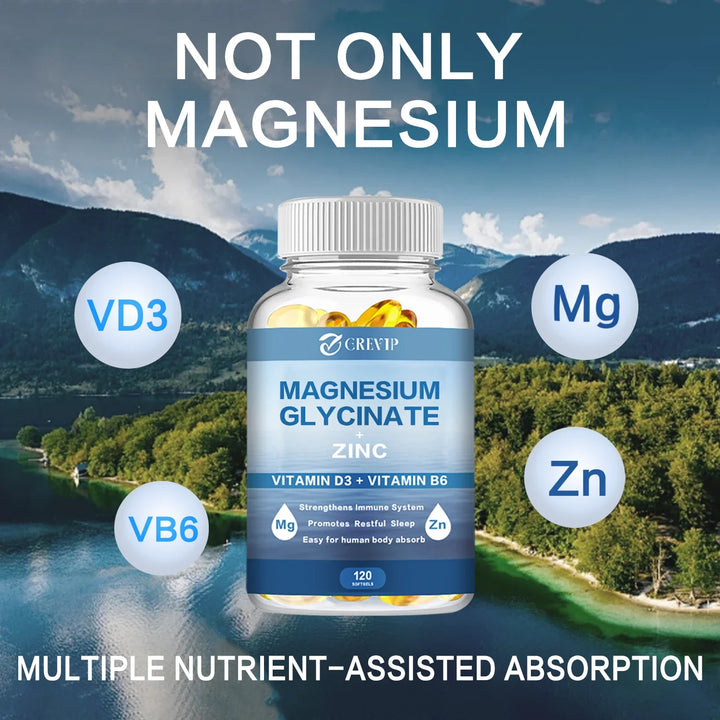 Magnesium Glycinate 500mg with Zinc, D3 &amp; B6