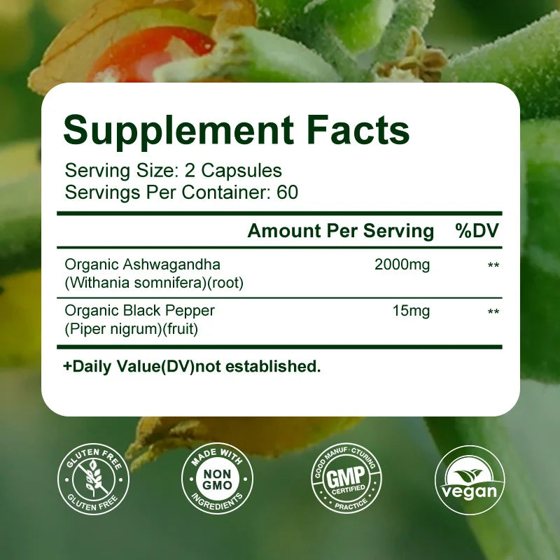 KSM-66 Ashwagandha 2000mg – Stress &amp; Mood Support