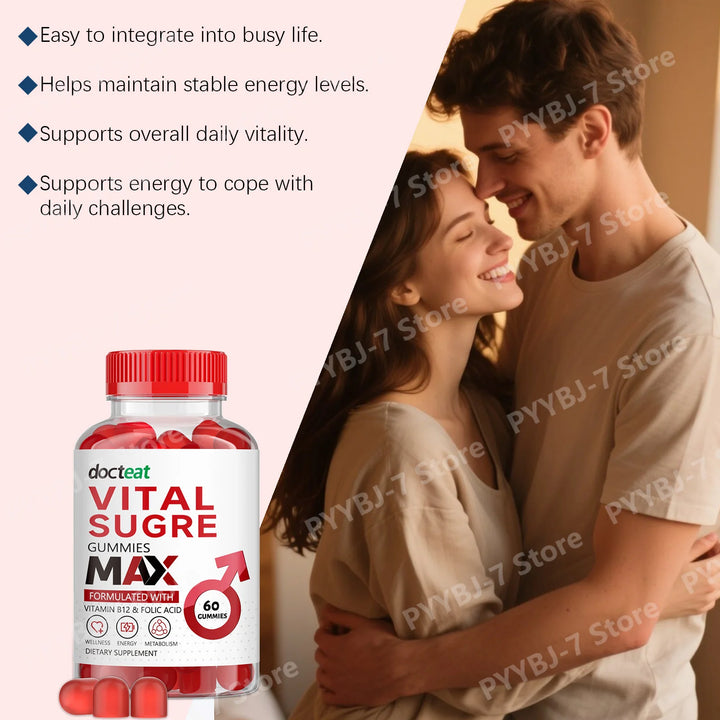 Men’s Energy Gummies – Beet Root, B12 &amp; Folic Acid