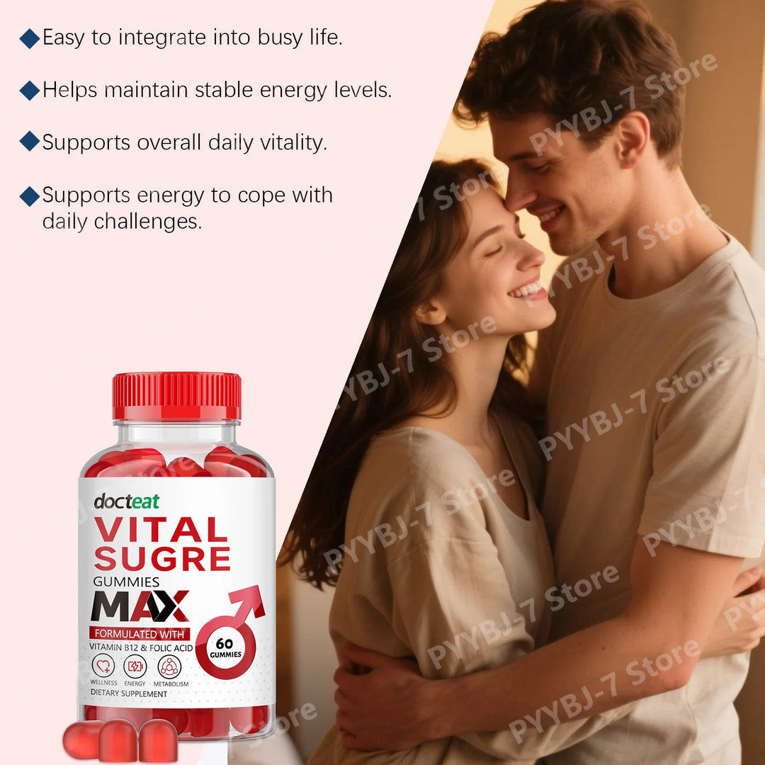 Men’s Energy Gummies – Beet Root, B12 &amp; Folic Acid