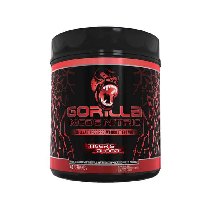 Stimulant Free Pre-Workout - Nitric Pump Formula - Gorilla Mode Nitric Tiger&